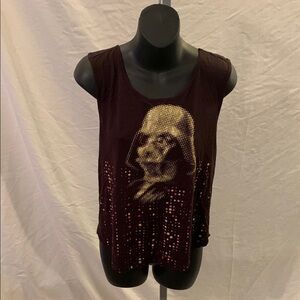 Disney Parks Black and Gold Graphic Muscle Tee